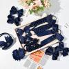 imageDEEKA Burgundy School Hair Accessories Set 13 Pcs Uniform Hair Bow Headband Clips Hair Ties Curly Korker Bows for Little Toddler School Girls BurgundyNavy