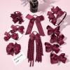 imageDEEKA Burgundy School Hair Accessories Set 13 Pcs Uniform Hair Bow Headband Clips Hair Ties Curly Korker Bows for Little Toddler School Girls BurgundyBurgundy