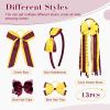 imageDEEKA Burgundy School Hair Accessories Set 13 Pcs Uniform Hair Bow Headband Clips Hair Ties Curly Korker Bows for Little Toddler School Girls BurgundyBurgundyYellow