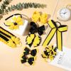 imageDEEKA Burgundy School Hair Accessories Set 13 Pcs Uniform Hair Bow Headband Clips Hair Ties Curly Korker Bows for Little Toddler School Girls BurgundyYellowBlack