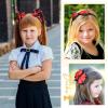 imageDEEKA Burgundy School Hair Accessories Set 13 Pcs Uniform Hair Bow Headband Clips Hair Ties Curly Korker Bows for Little Toddler School Girls BurgundyRedBlack