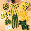 imageDEEKA Burgundy School Hair Accessories Set 13 Pcs Uniform Hair Bow Headband Clips Hair Ties Curly Korker Bows for Little Toddler School Girls BurgundyYellowGreen