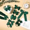 imageDEEKA Burgundy School Hair Accessories Set 13 Pcs Uniform Hair Bow Headband Clips Hair Ties Curly Korker Bows for Little Toddler School Girls BurgundyDark Green