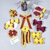 imageDEEKA Burgundy School Hair Accessories Set 13 Pcs Uniform Hair Bow Headband Clips Hair Ties Curly Korker Bows for Little Toddler School Girls BurgundyBurgundyYellow
