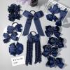 imageDEEKA Burgundy School Hair Accessories Set 13 Pcs Uniform Hair Bow Headband Clips Hair Ties Curly Korker Bows for Little Toddler School Girls BurgundyNavy