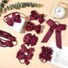 imageDEEKA Burgundy School Hair Accessories Set 13 Pcs Uniform Hair Bow Headband Clips Hair Ties Curly Korker Bows for Little Toddler School Girls BurgundyBurgundy
