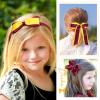 imageDEEKA Burgundy School Hair Accessories Set 13 Pcs Uniform Hair Bow Headband Clips Hair Ties Curly Korker Bows for Little Toddler School Girls BurgundyBurgundyYellow