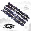 imageDEEKA Butterfly Hair Clips 16 PCS Small Realistic Colorful Handmade 90s Hair Clips Barrette Hair Accessories for Women and Girls YellowBlack