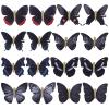 imageDEEKA Butterfly Hair Clips 16 PCS Small Realistic Colorful Handmade 90s Hair Clips Barrette Hair Accessories for Women and Girls YellowBlack