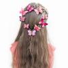 imageDEEKA Butterfly Hair Clips 16 PCS Small Realistic Colorful Handmade 90s Hair Clips Barrette Hair Accessories for Women and Girls YellowPink