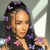 imageDEEKA Butterfly Hair Clips 16 PCS Small Realistic Colorful Handmade 90s Hair Clips Barrette Hair Accessories for Women and Girls YellowPurple