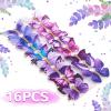 imageDEEKA Butterfly Hair Clips 16 PCS Small Realistic Colorful Handmade 90s Hair Clips Barrette Hair Accessories for Women and Girls YellowPurple