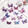imageDEEKA Butterfly Hair Clips 16 PCS Small Realistic Colorful Handmade 90s Hair Clips Barrette Hair Accessories for Women and Girls YellowPurple