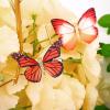 imageDEEKA Butterfly Hair Clips 16 PCS Small Realistic Colorful Handmade 90s Hair Clips Barrette Hair Accessories for Women and Girls YellowYellowOrange