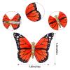 imageDEEKA Butterfly Hair Clips 16 PCS Small Realistic Colorful Handmade 90s Hair Clips Barrette Hair Accessories for Women and Girls YellowYellowOrange