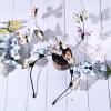 imageDEEKA Butterfly Headbands Fascinators Hat Women Butterfly Costume Crown Headpiece for Women and GirlsBeigeLight Blue