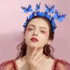 imageDEEKA Butterfly Headbands Fascinators Hat Women Butterfly Costume Crown Headpiece for Women and GirlsBlue