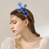 imageDEEKA Butterfly Headbands Fascinators Hat Women Butterfly Costume Crown Headpiece for Women and GirlsBlue