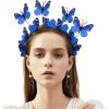 imageDEEKA Butterfly Headbands Fascinators Hat Women Butterfly Costume Crown Headpiece for Women and GirlsBlue