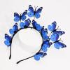 imageDEEKA Butterfly Headbands Fascinators Hat Women Butterfly Costume Crown Headpiece for Women and GirlsBlue