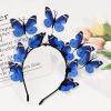 imageDEEKA Butterfly Headbands Fascinators Hat Women Butterfly Costume Crown Headpiece for Women and GirlsBlue