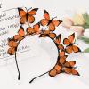 imageDEEKA Butterfly Headbands Fascinators Hat Women Butterfly Costume Crown Headpiece for Women and GirlsOrange