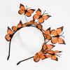 imageDEEKA Butterfly Headbands Fascinators Hat Women Butterfly Costume Crown Headpiece for Women and GirlsOrange