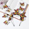 imageDEEKA Butterfly Headbands Fascinators Hat Women Butterfly Costume Crown Headpiece for Women and GirlsOrangeYellow