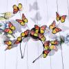 imageDEEKA Butterfly Headbands Fascinators Hat Women Butterfly Costume Crown Headpiece for Women and GirlsOrangeYellow