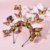 imageDEEKA Butterfly Headbands Fascinators Hat Women Butterfly Costume Crown Headpiece for Women and GirlsOrangeYellow