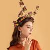 imageDEEKA Butterfly Headbands Fascinators Hat Women Butterfly Costume Crown Headpiece for Women and GirlsOrangeYellow