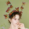 imageDEEKA Butterfly Headbands Fascinators Hat Women Butterfly Costume Crown Headpiece for Women and GirlsOrangeYellow