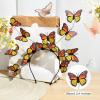 imageDEEKA Butterfly Headbands Fascinators Hat Women Butterfly Costume Crown Headpiece for Women and GirlsOrangeYellow
