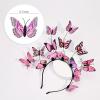 imageDEEKA Butterfly Headbands Fascinators Hat Women Butterfly Costume Crown Headpiece for Women and GirlsPink