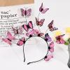 imageDEEKA Butterfly Headbands Fascinators Hat Women Butterfly Costume Crown Headpiece for Women and GirlsPink