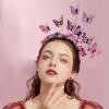 imageDEEKA Butterfly Headbands Fascinators Hat Women Butterfly Costume Crown Headpiece for Women and GirlsPink