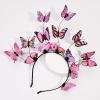 imageDEEKA Butterfly Headbands Fascinators Hat Women Butterfly Costume Crown Headpiece for Women and GirlsPink