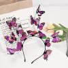 imageDEEKA Butterfly Headbands Fascinators Hat Women Butterfly Costume Crown Headpiece for Women and GirlsPurple