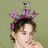 imageDEEKA Butterfly Headbands Fascinators Hat Women Butterfly Costume Crown Headpiece for Women and GirlsPurple