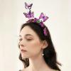imageDEEKA Butterfly Headbands Fascinators Hat Women Butterfly Costume Crown Headpiece for Women and GirlsPurple