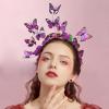imageDEEKA Butterfly Headbands Fascinators Hat Women Butterfly Costume Crown Headpiece for Women and GirlsPurple