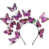 imageDEEKA Butterfly Headbands Fascinators Hat Women Butterfly Costume Crown Headpiece for Women and GirlsPurple