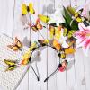 imageDEEKA Butterfly Headbands Fascinators Hat Women Butterfly Costume Crown Headpiece for Women and GirlsYellow