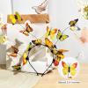 imageDEEKA Butterfly Headbands Fascinators Hat Women Butterfly Costume Crown Headpiece for Women and GirlsYellow