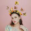 imageDEEKA Butterfly Headbands Fascinators Hat Women Butterfly Costume Crown Headpiece for Women and GirlsYellow