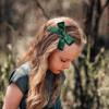 imageDEEKA Dark Green Velvet Bow Headband ampamp 2 Pcs Velvet Hair Bows Set  Uniform Hair Accessories for Little Toddler School GirlsDark Green