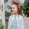 imageDEEKA Dark Green Velvet Bow Headband ampamp 2 Pcs Velvet Hair Bows Set  Uniform Hair Accessories for Little Toddler School GirlsRed