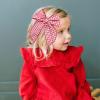 imageDEEKA Large Christmas Fable Hair Bows 3 PCS Red and Green Velvet Bows Plaid Checkered Hair Bow Clips for Toddler Girls Fabric Christmas Hair Accessories for Little Girls KidsGreenRed GinghamXmas Pattern