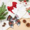 imageDEEKA Large Christmas Fable Hair Bows 3 PCS Red and Green Velvet Bows Plaid Checkered Hair Bow Clips for Toddler Girls Fabric Christmas Hair Accessories for Little Girls KidsCorduroy Red  WhitePlaid