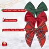 imageDEEKA Large Christmas Fable Hair Bows 3 PCS Red and Green Velvet Bows Plaid Checkered Hair Bow Clips for Toddler Girls Fabric Christmas Hair Accessories for Little Girls KidsGreenVelvet RedPlaid